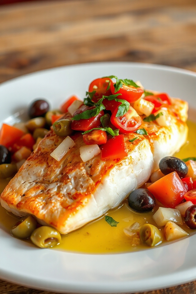 bake swordfish with toppings