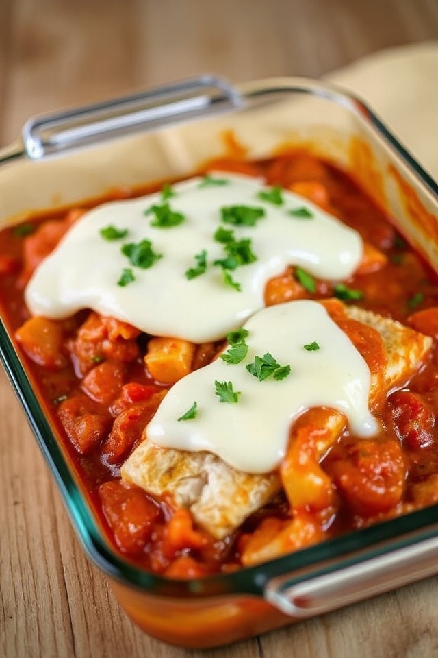 baked flounder with mozzarella