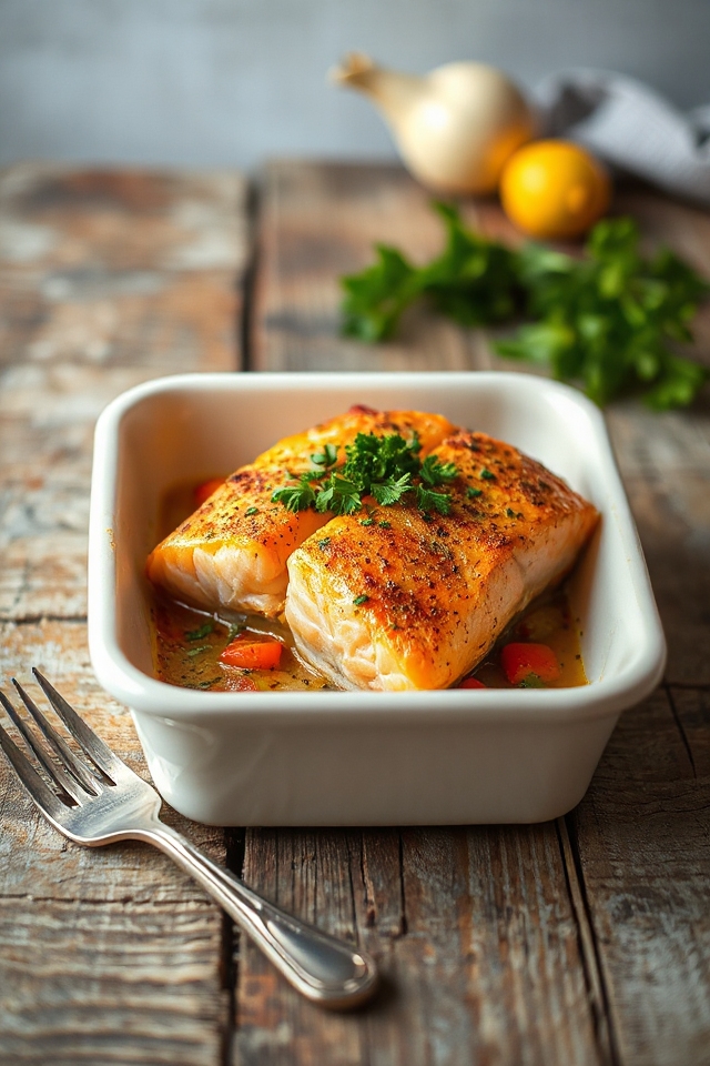 baked salmon with pantry staples