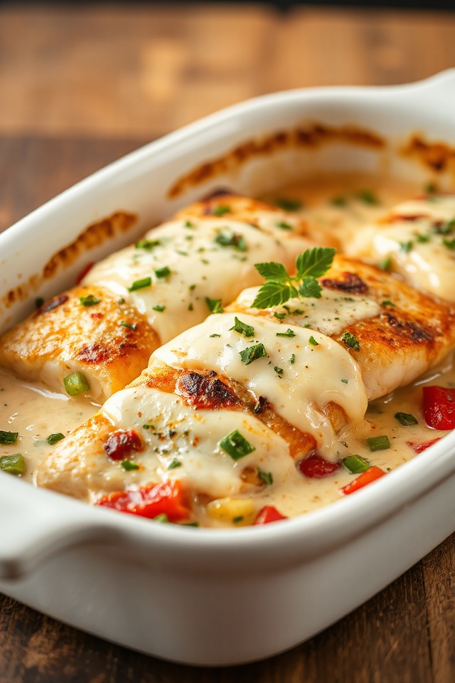 baked tilapia with cheesy sauce