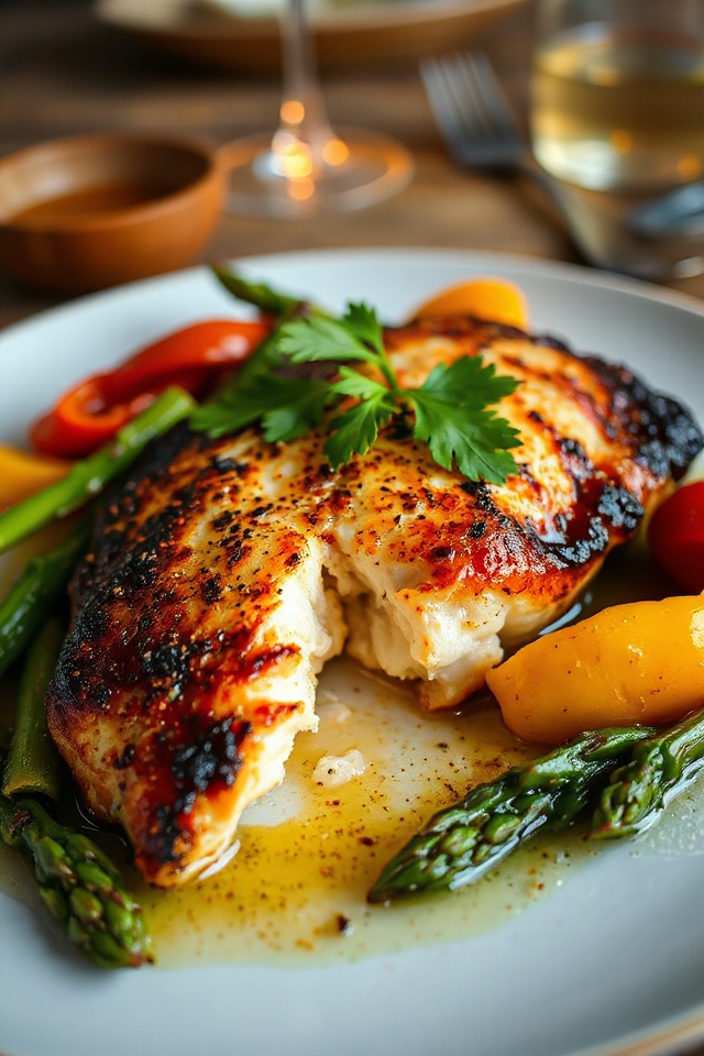 blackened halibut on grill