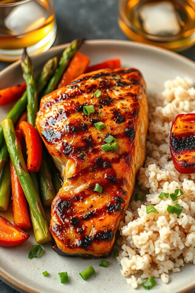 bourbon infused salmon dish