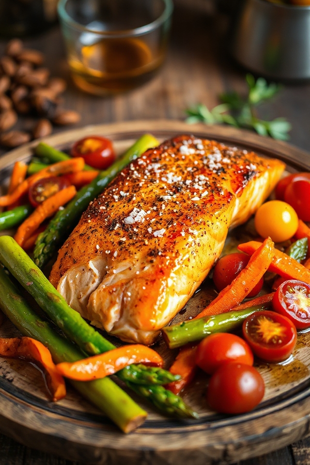 broiled salmon with spices