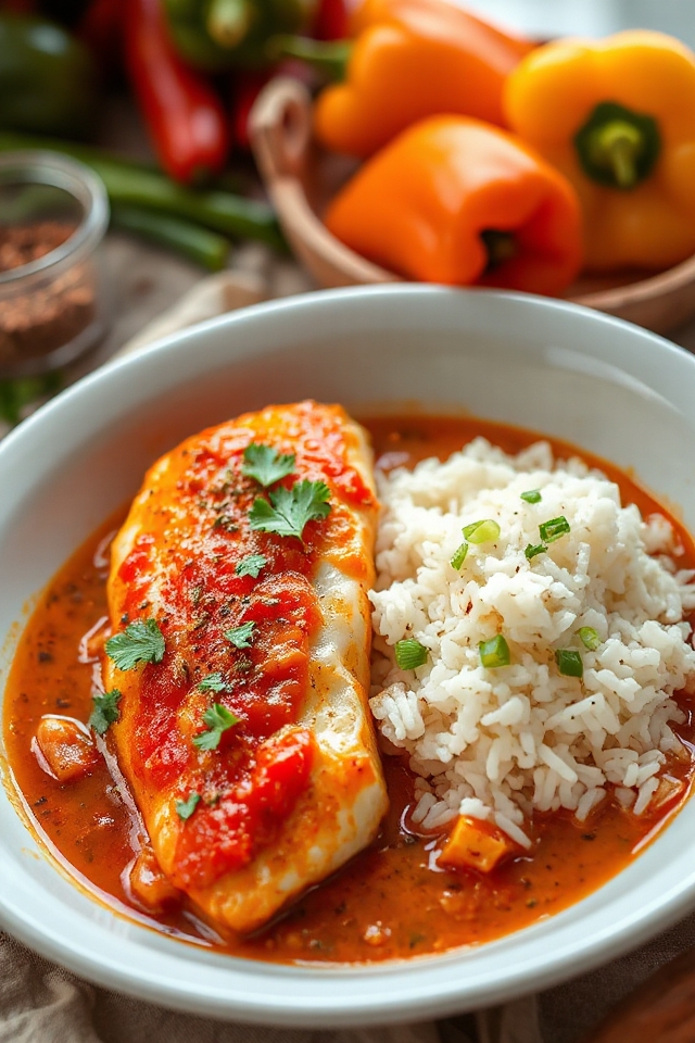 cajun fish in tomato soup