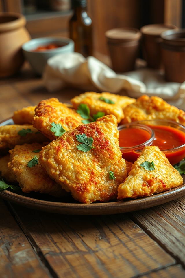 crispy golden deep fried catfish