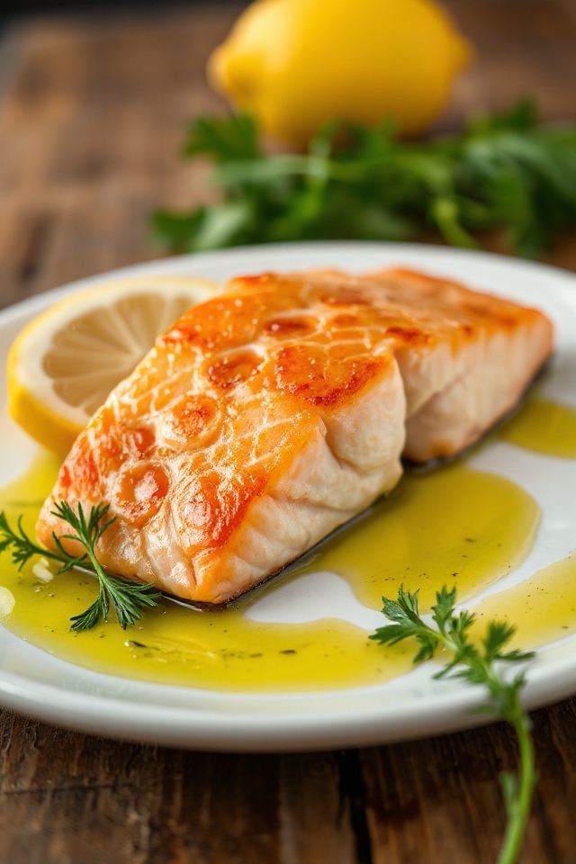 crispy salmon with seasoning