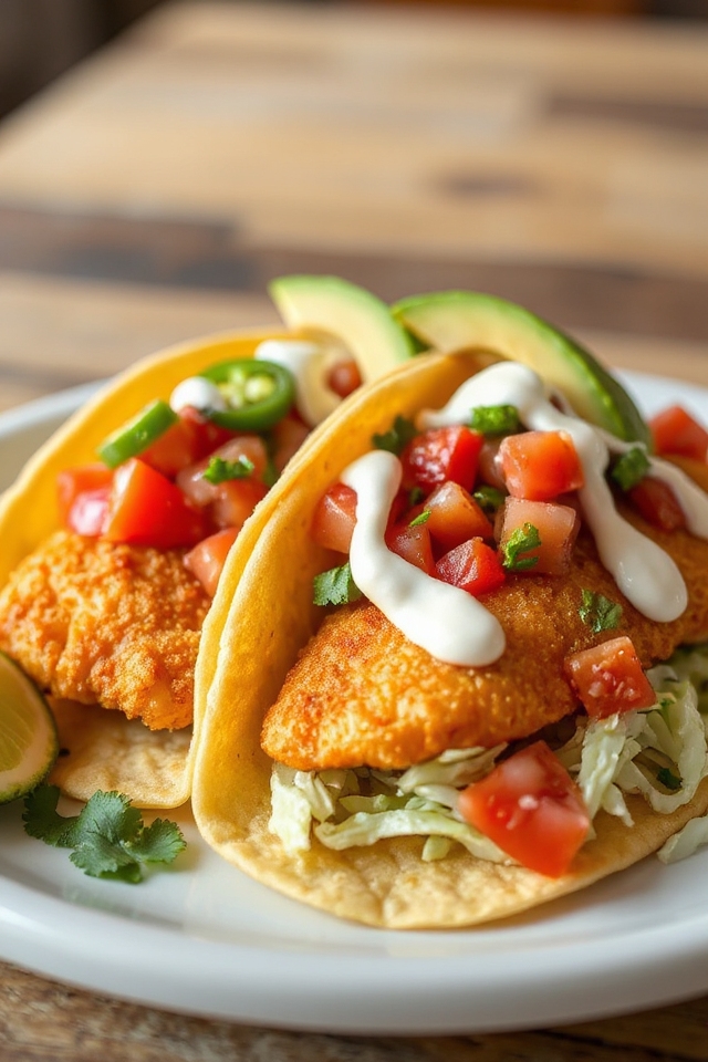 delicious crispy fish tacos