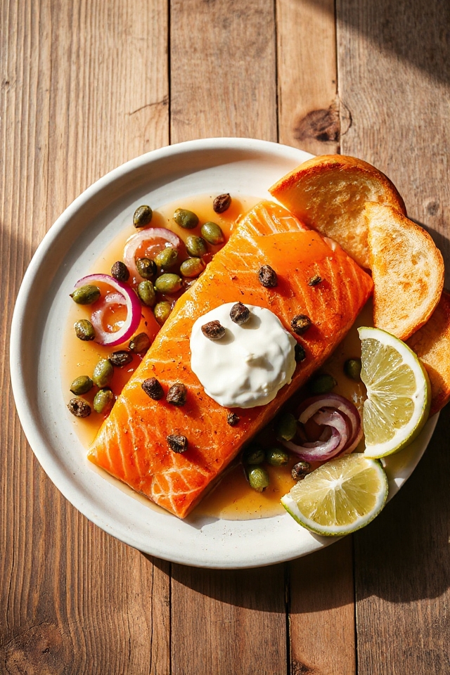 delicious smoked salmon preparation