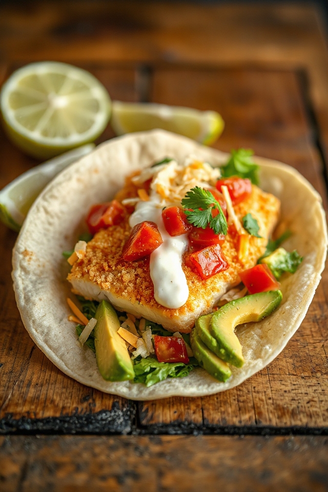 deliciously baked fish tacos