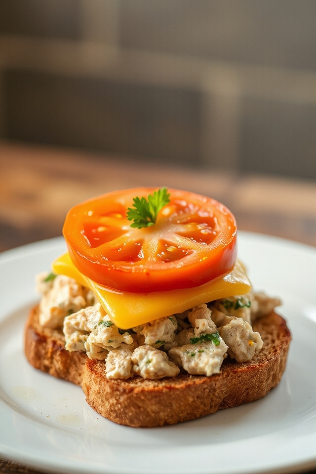 deliciously cheesy tuna melt