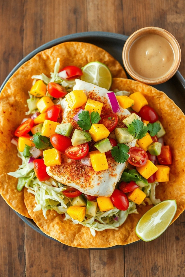 fish tacos with salsa