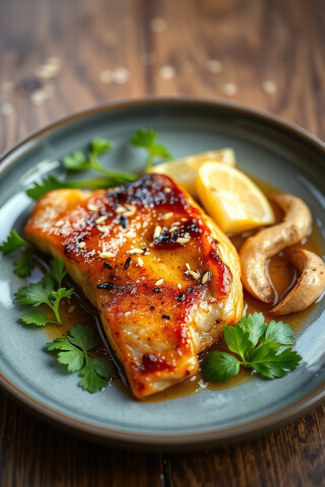 ginger fish with flavorful marinade