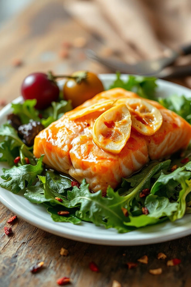 ginger infused salmon cooking process