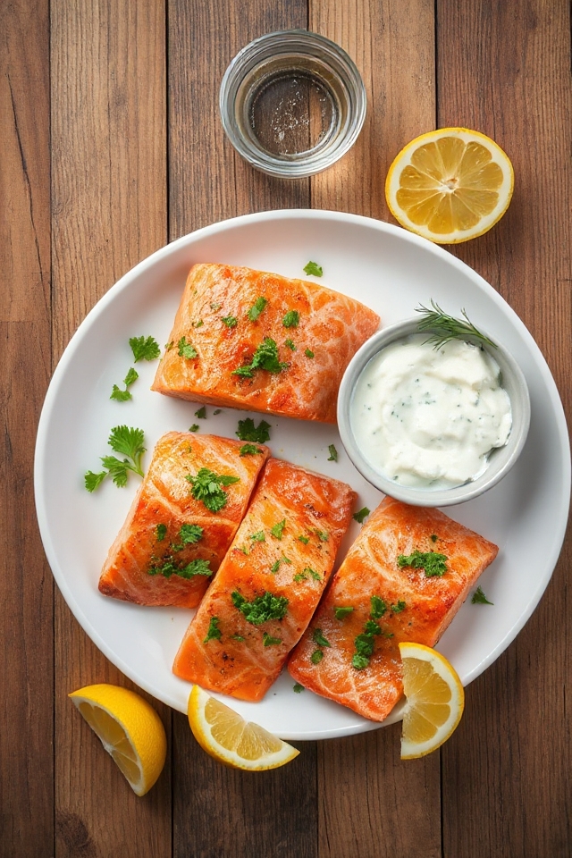 greek inspired salmon dish