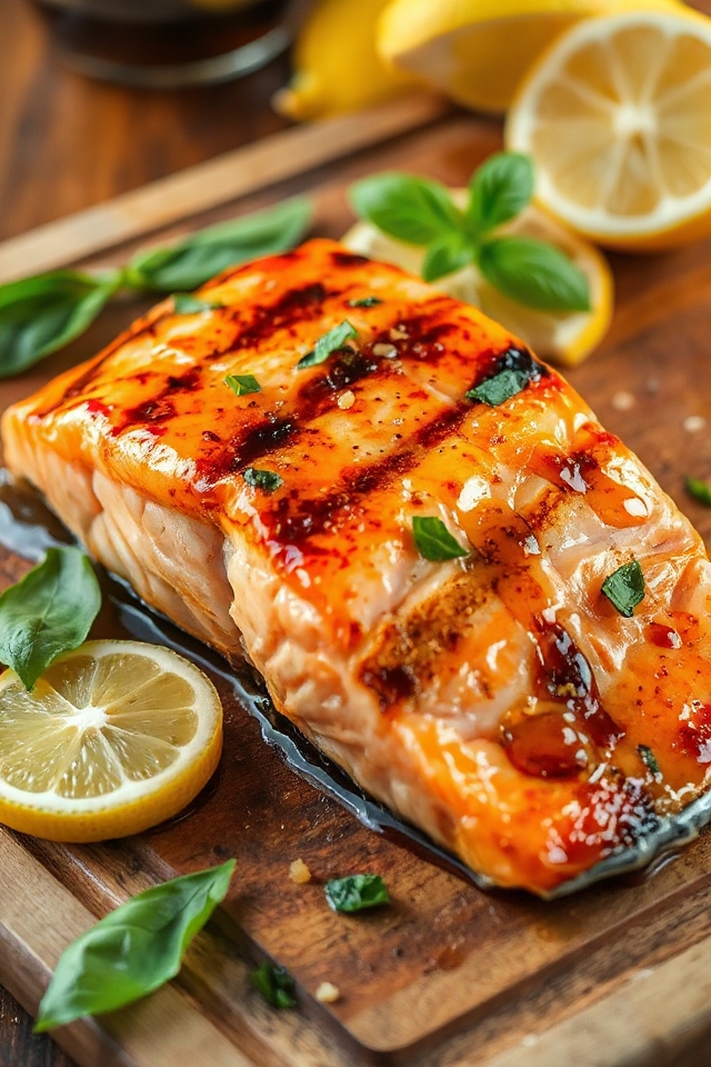 grill salmon with flavorful marinade