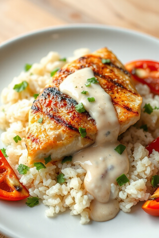 grilled tilapia with garlic sauce