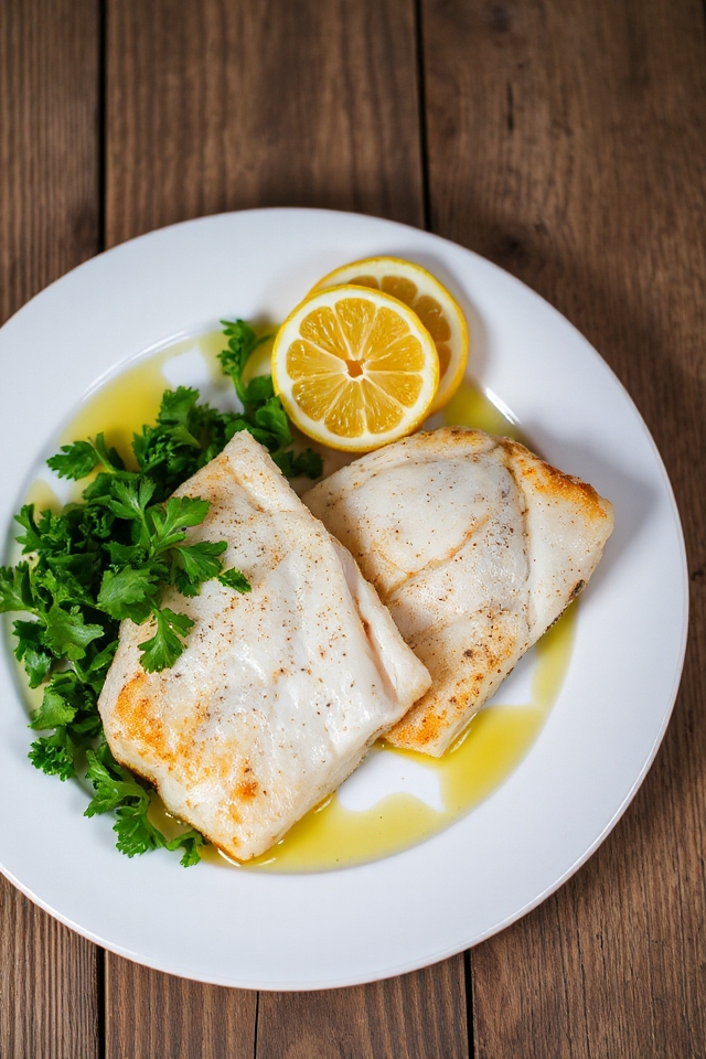 lemon flavored cod dish