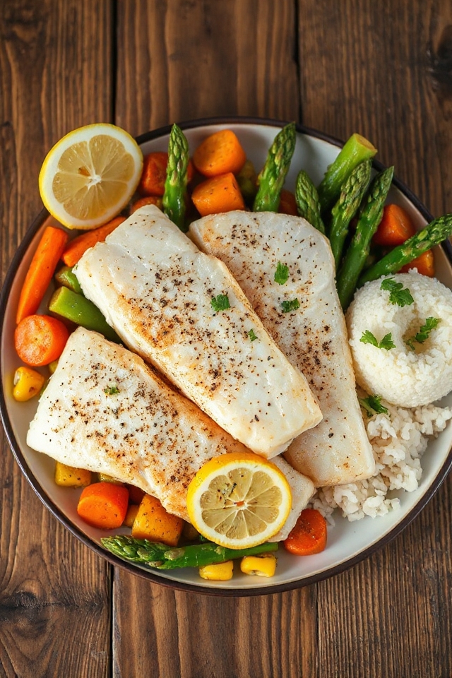 lemon pepper tilapia dish