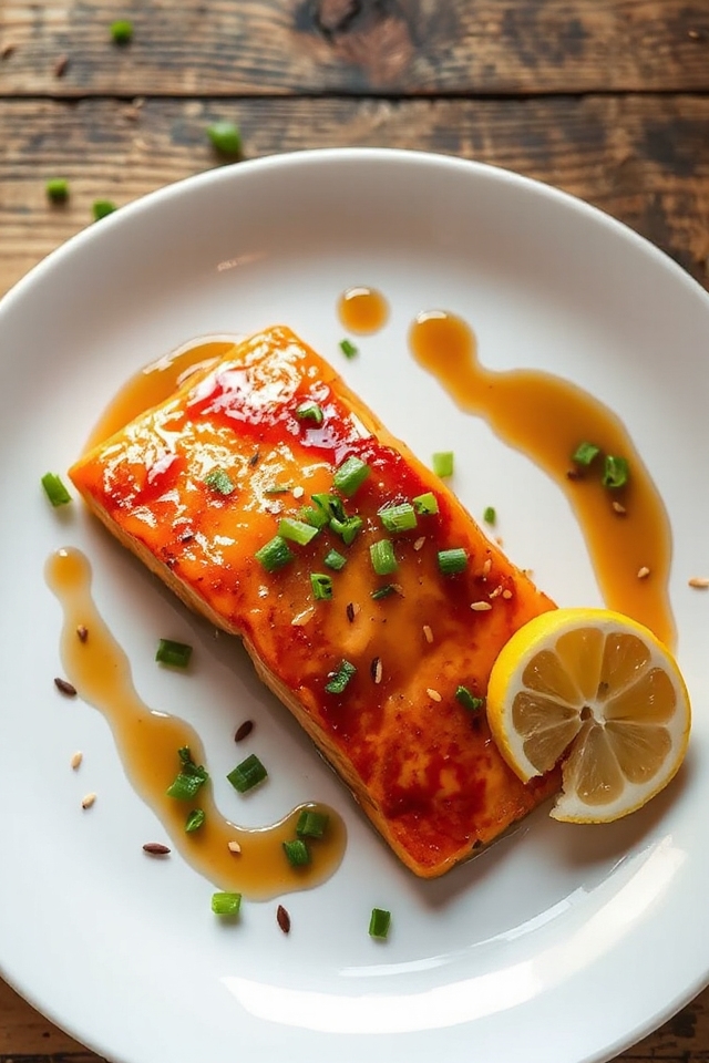 maple glazed salmon dish