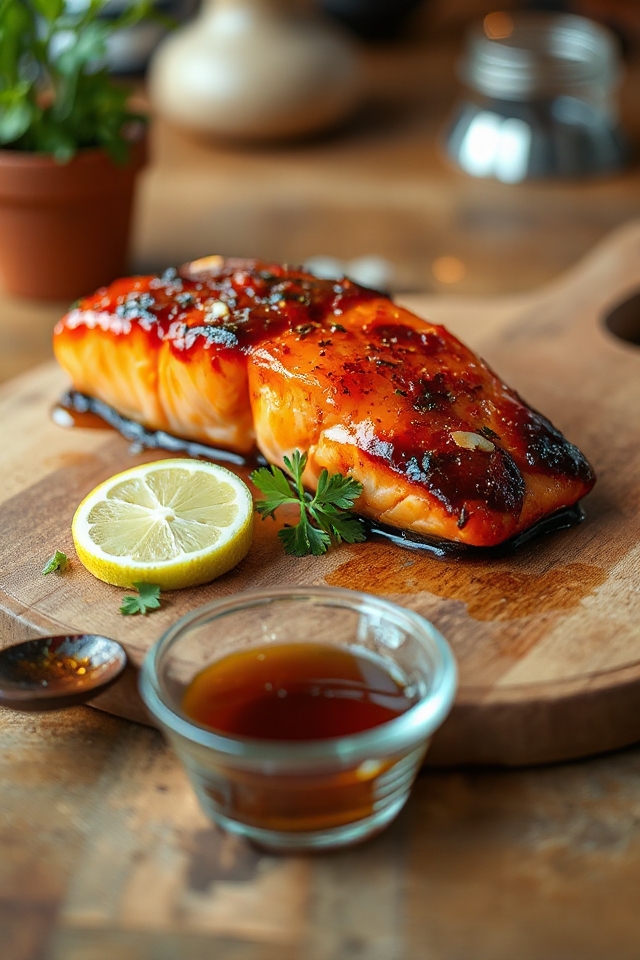 marinate salmon in bourbon