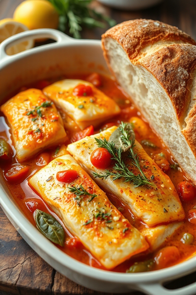 mediterranean baked fish recipe