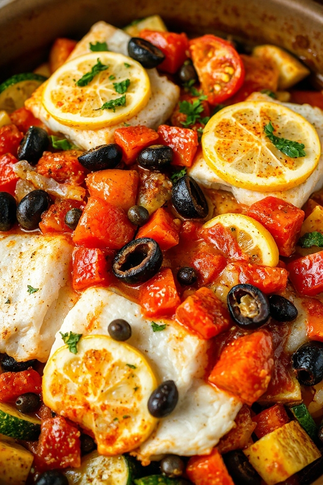 mediterranean fish baking process