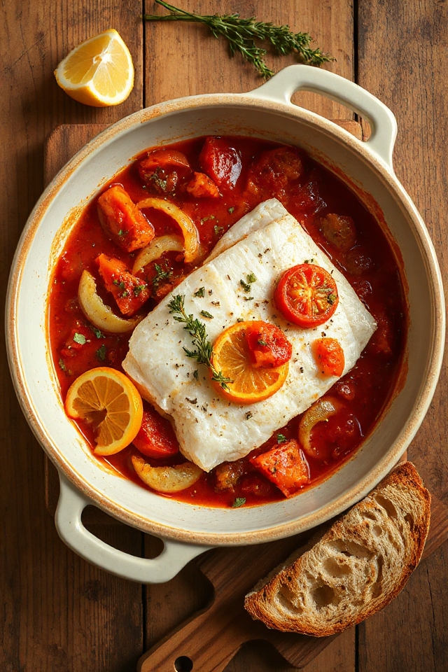mediterranean style baked fish