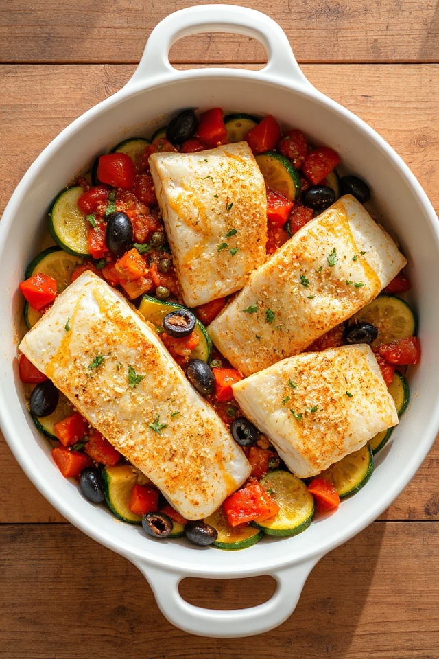 mediterranean style fish dish