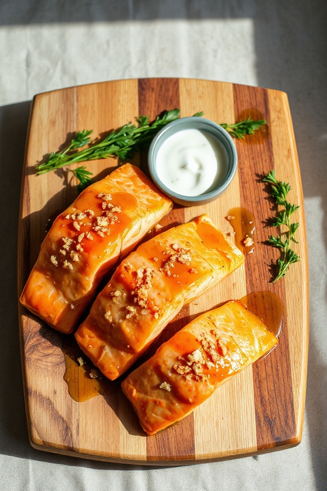 mustard glazed salmon dish