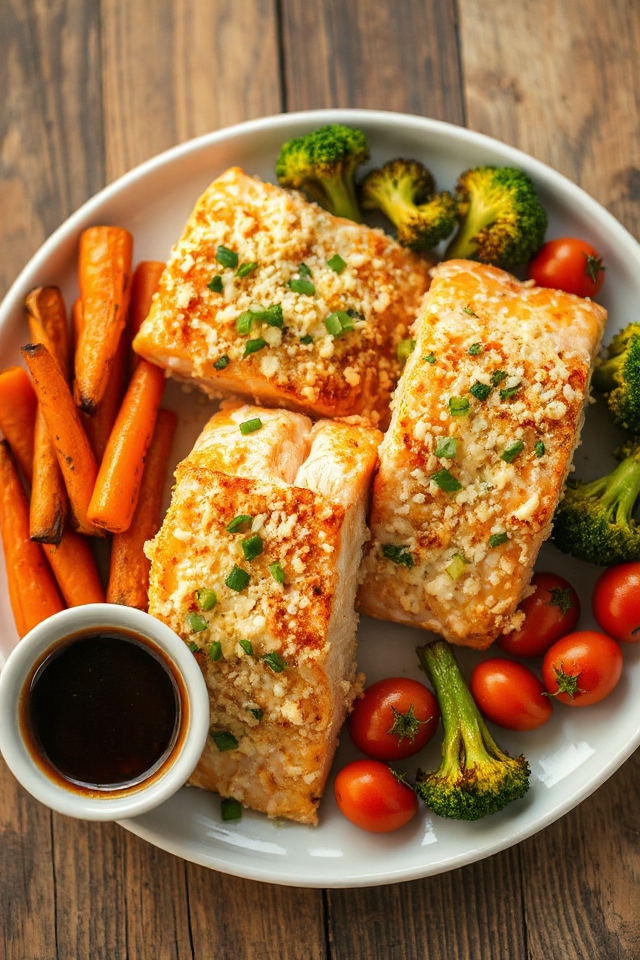parmesan crusted salmon dish