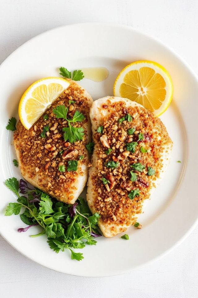 pecan crusted tilapia dish