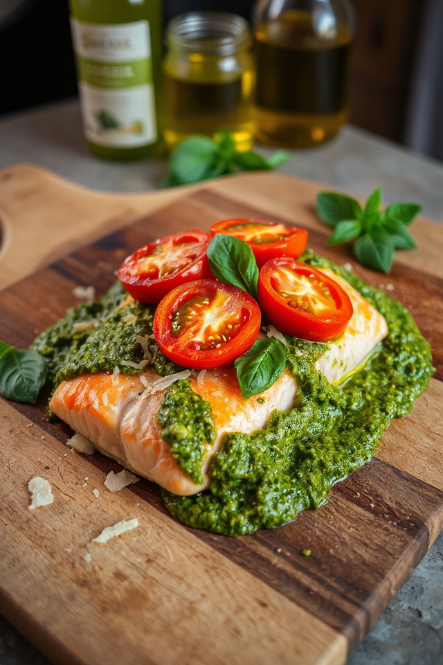 pesto salmon baking instructions
