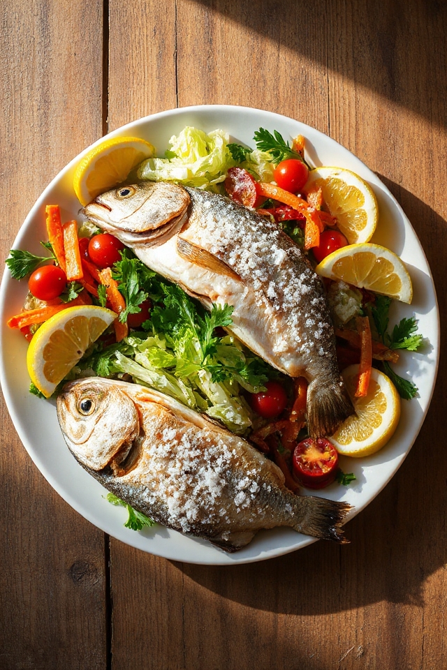 salt crusted fish preparation