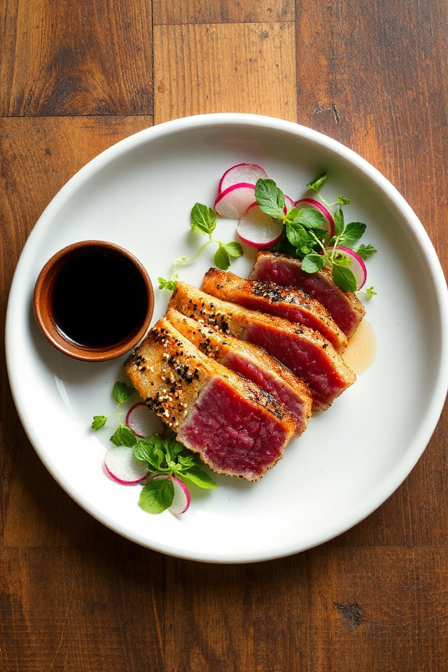 seared ahi tuna preparation