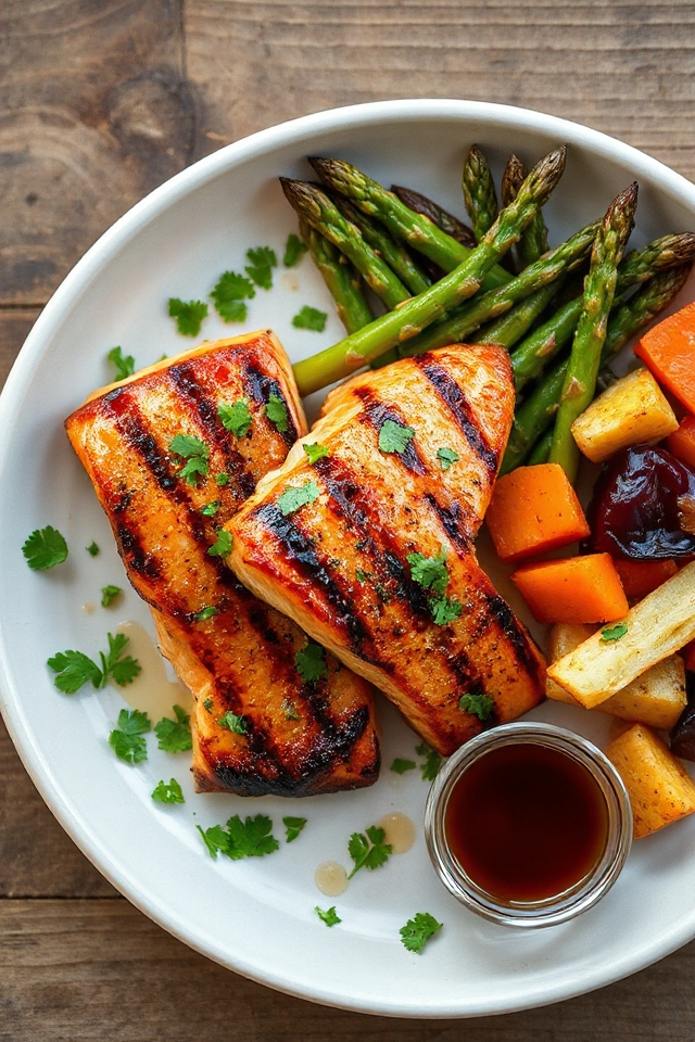spicy grilled salmon dish