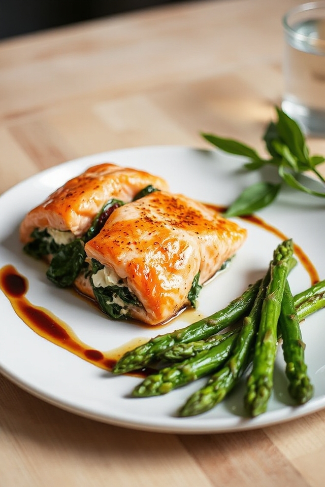spinach stuffed salmon recipe