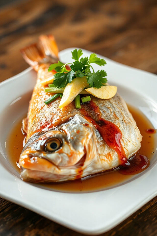 steamed fish with aromatics