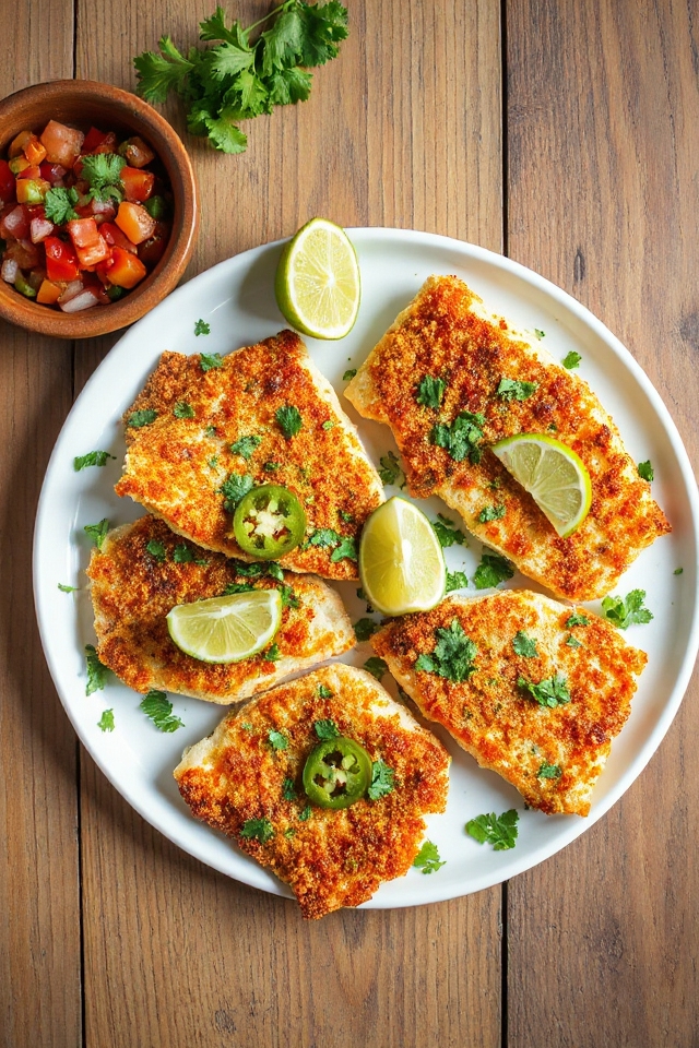 tortilla crusted fish dish